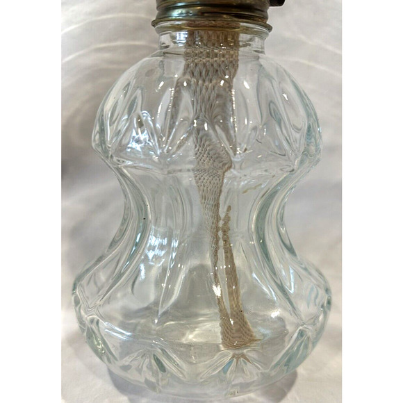 Diamond Point Lamplight Farms Kerosene Oil Lamp Austria Mushroom Shade 14" Chimn - Picture 2 of 13